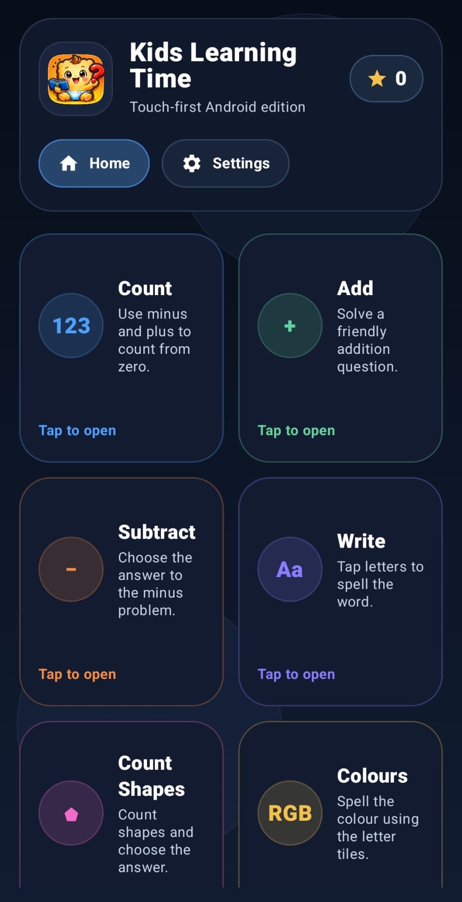 Kids Learning Time review panel